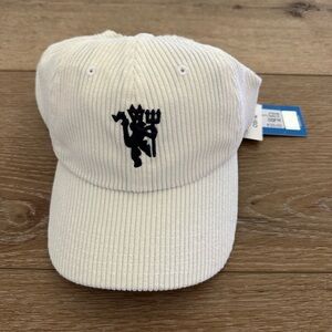 NWT Adidas Manchester United Corduroy Hat White OSFM